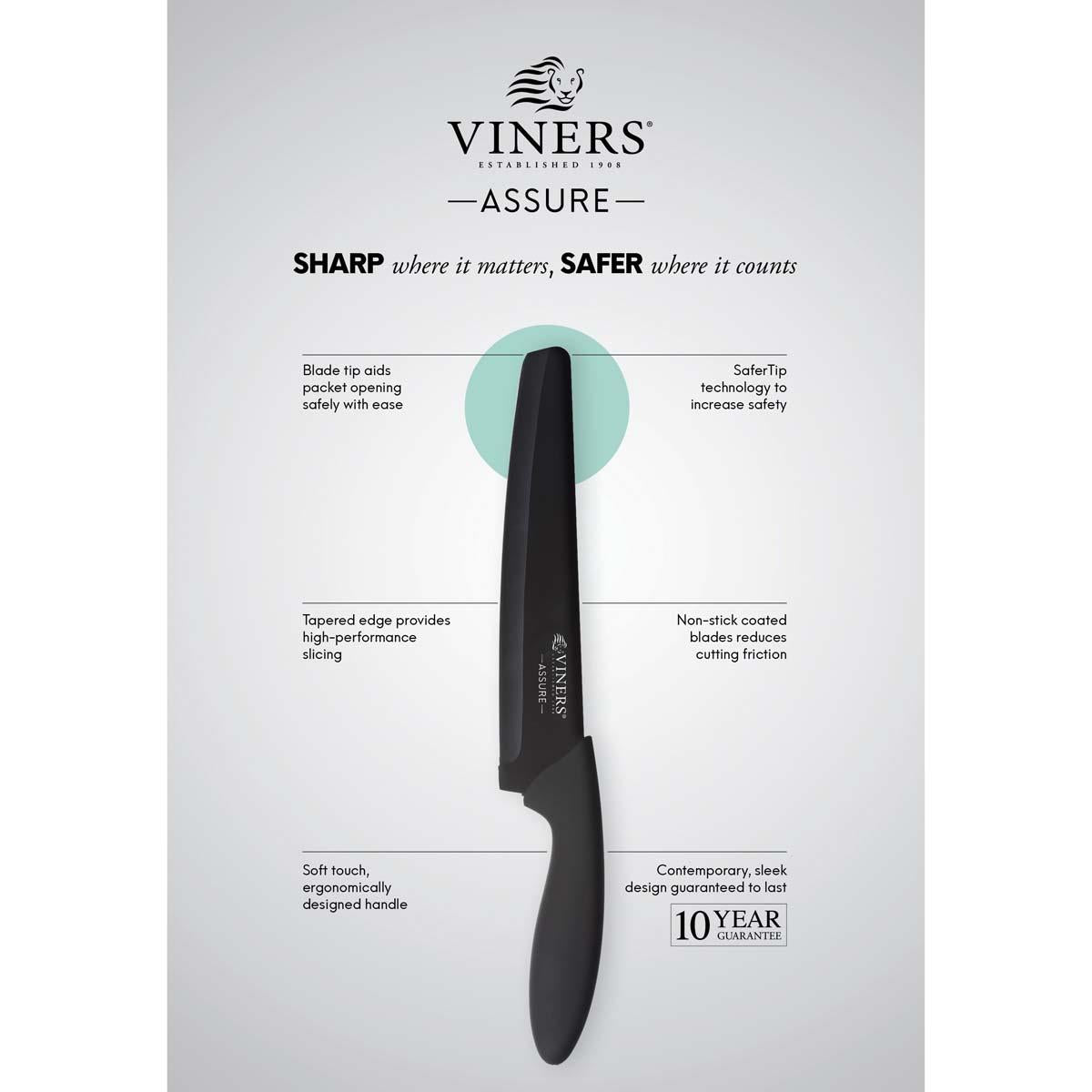 Viners Assure 6 Piece Knife Block Set INFO