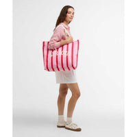 Cherry Blossom Barbour Emily Stripe Tote Bag model