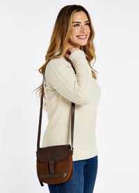 Walnut Dubarry Ballymena Small Saddle Style Bag On Model