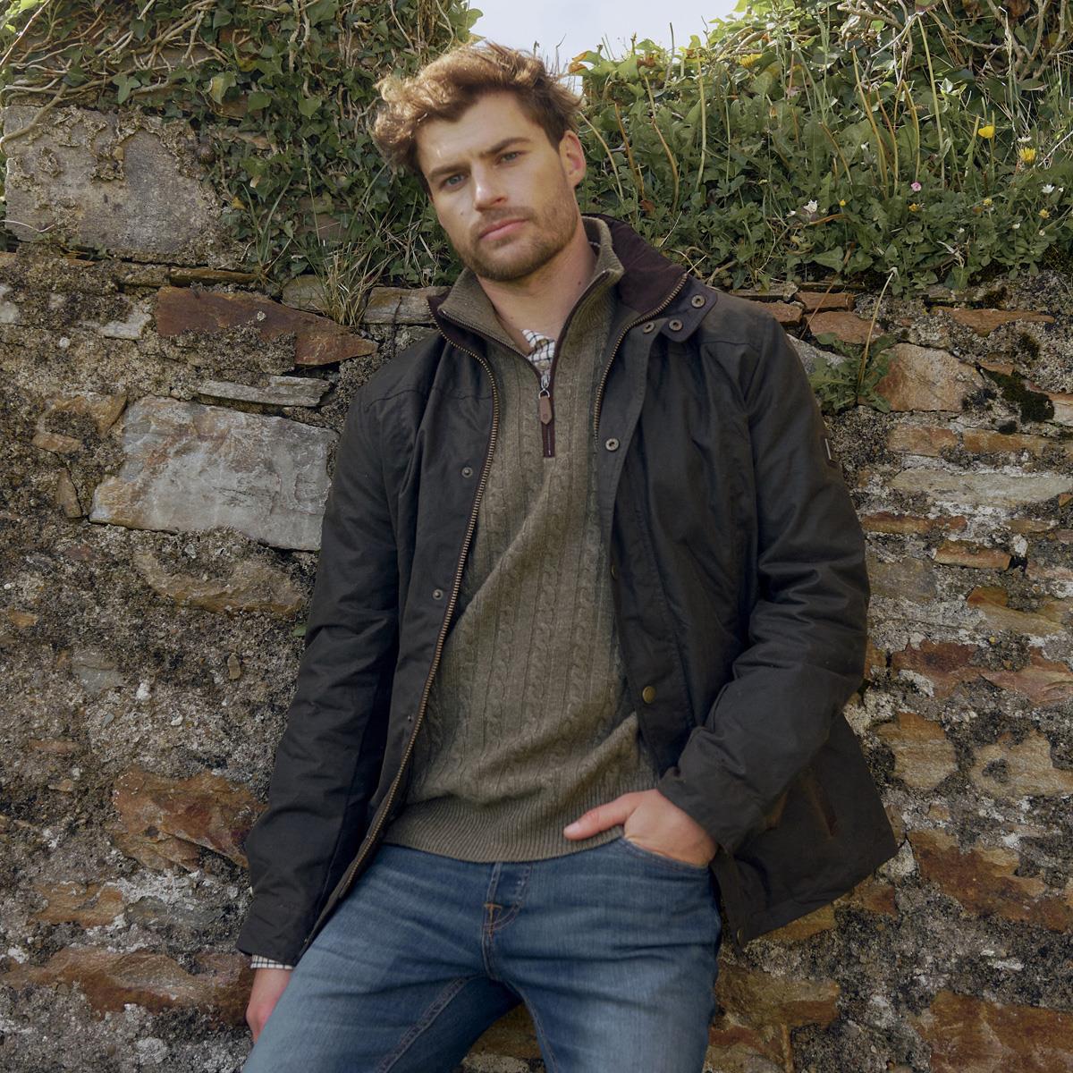 Olive Dubarry Mens Carrickfergus Waxed Jacket Lifestyle
