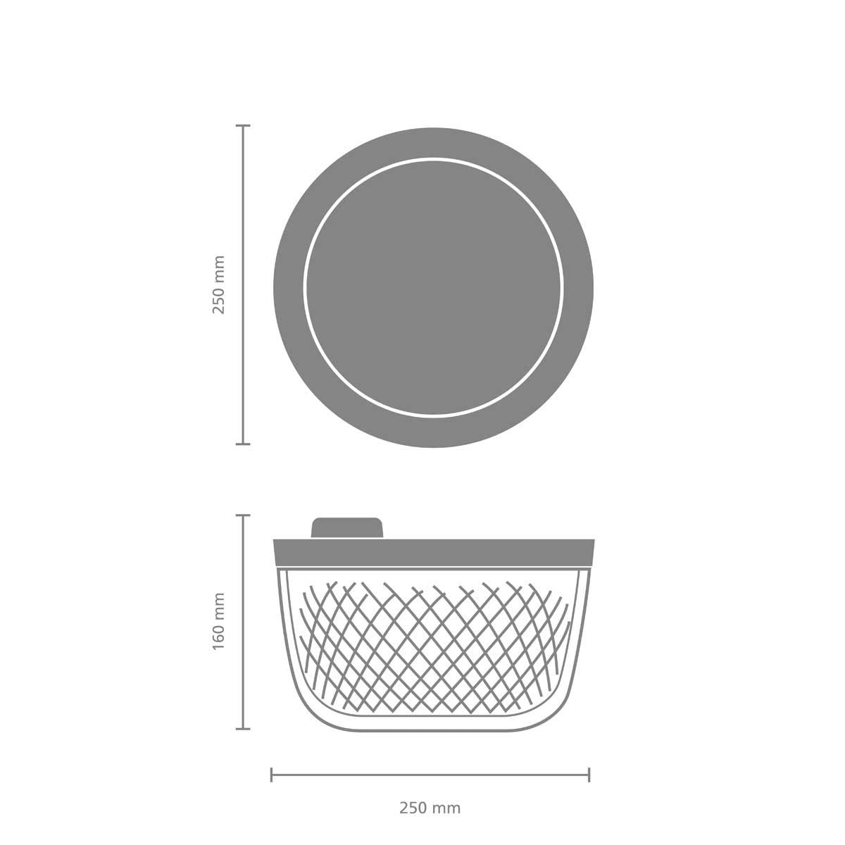 Brabantia Tasty+ Salad Spinner Diagram