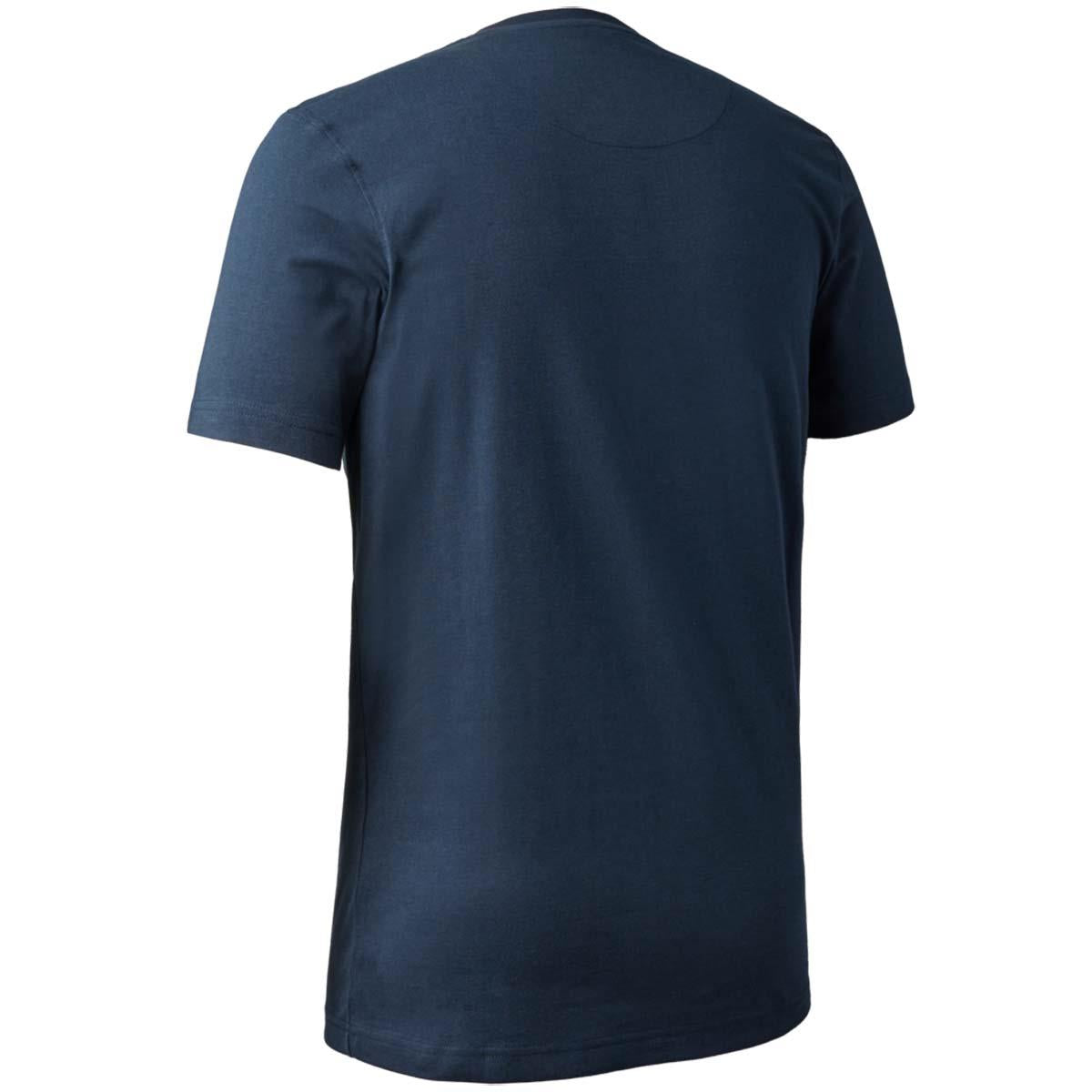 Dark Blue Deerhunter Mens Nolan T-Shirt back