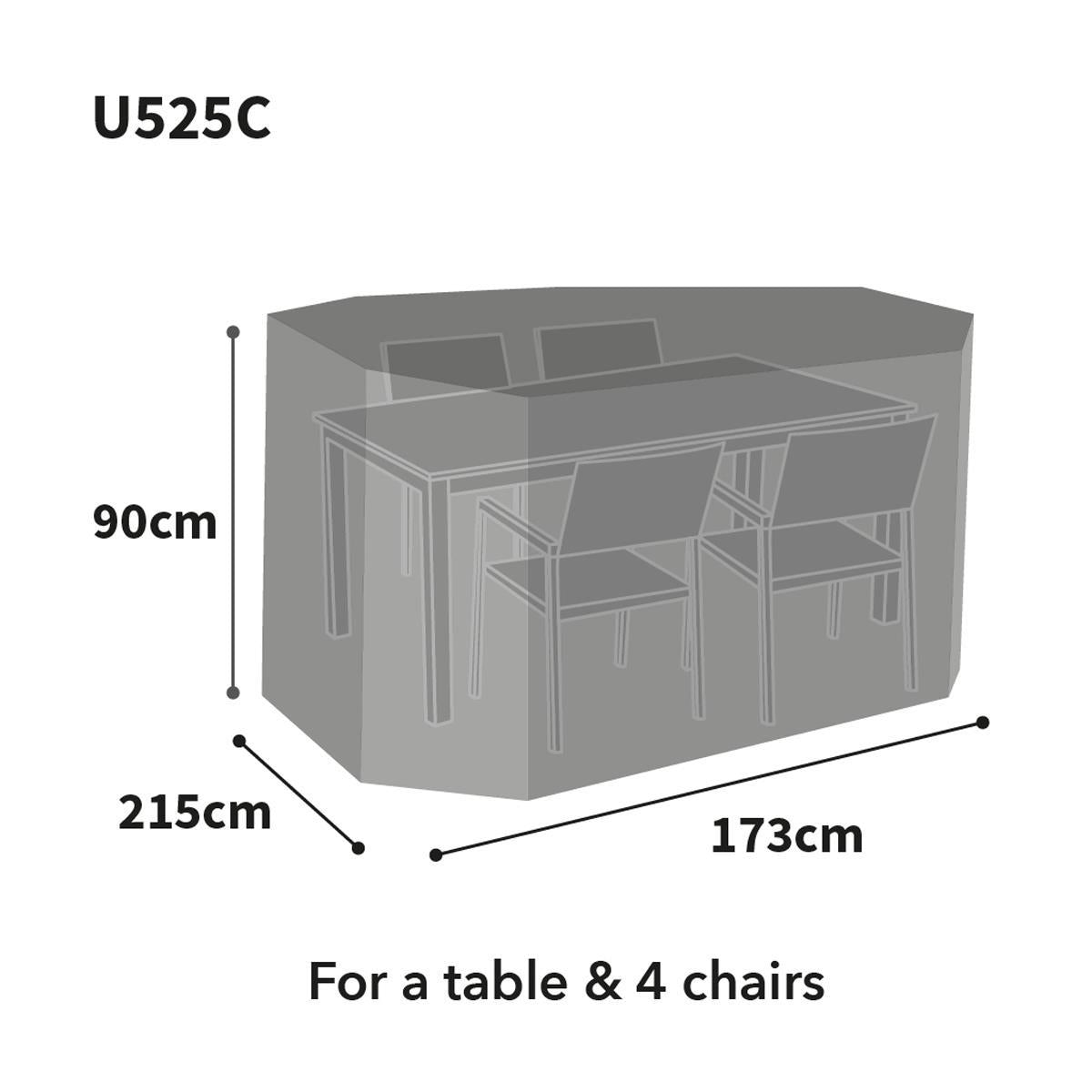 Bosmere Ultimate Protector Rectangular Patio Set Cover 4 Seat Green U525G