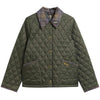 OLIVE Barbour Womens Icons Tartan Collar Cropped
