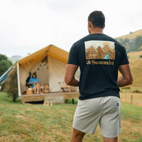 Black Swanndri Mens Outback Printed T-Shirt Lifestyle