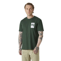 Jungle Green Helly Hansen Mens Massif Graphic T-Shirt model