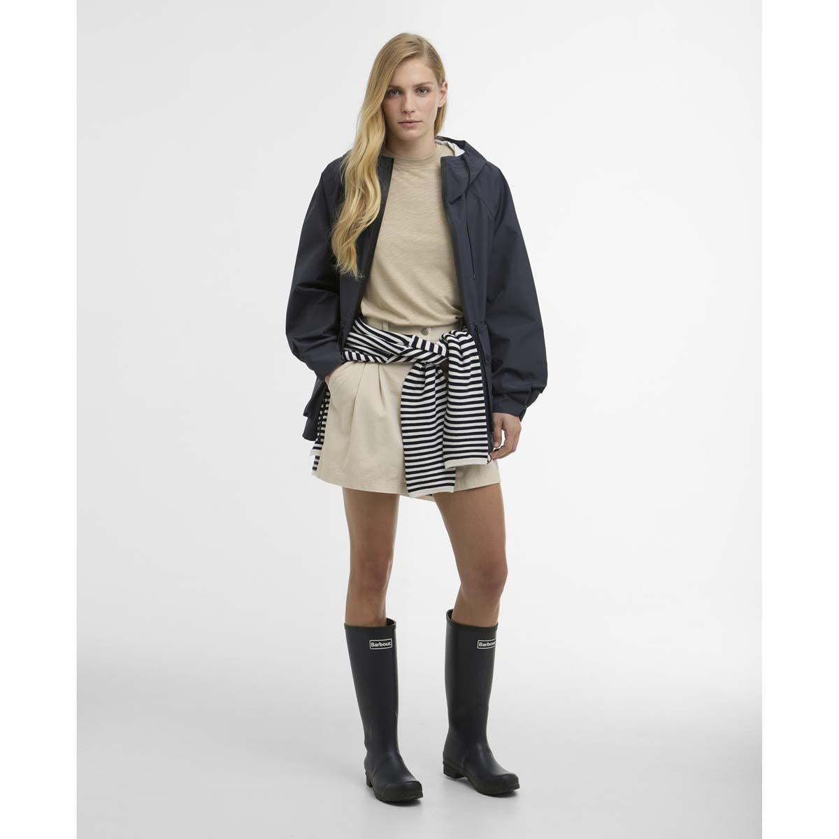 Dusk Grey/Fondant Barbour Womens Dovecragg Waterproof Jacket model
