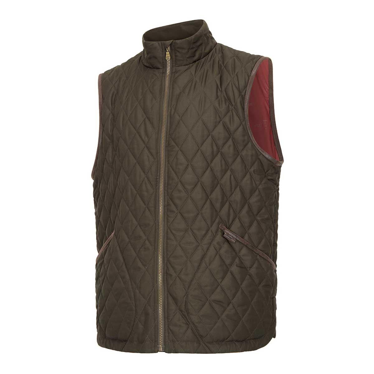 Forest Green Hoggs Of Fife Mens Lindores Quilted Gilet