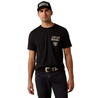 Black Ariat Mens Cowboy Way Up T-Shirt On Model