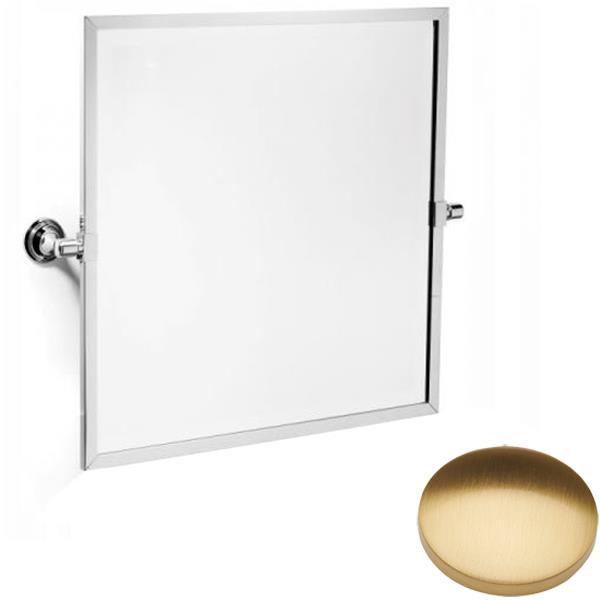 Brushed Gold Gloss Samuel Heath Fairfield Framed Bevelled Tilting Mirror N9560