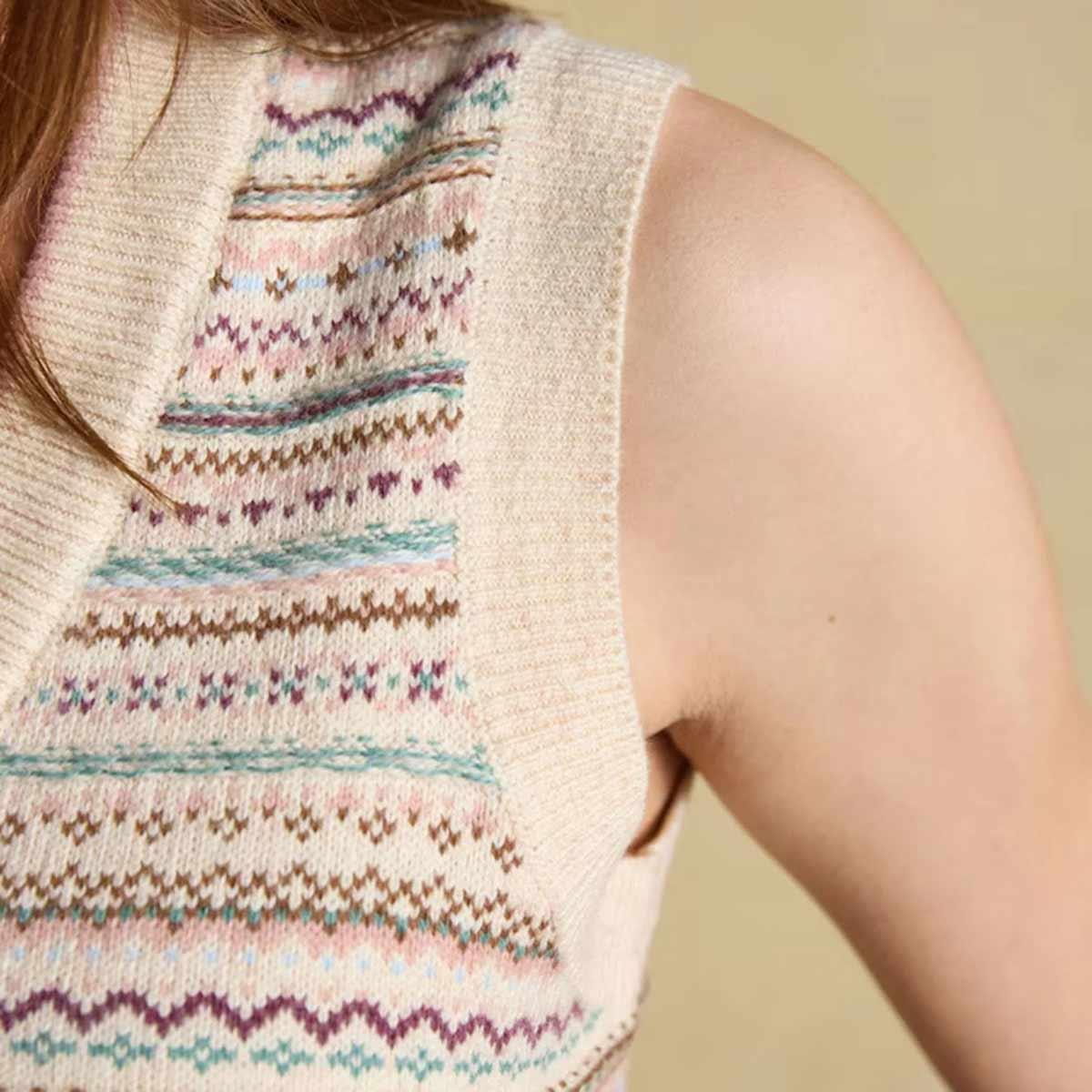 Joules Womens Fairisle V-Neck Tank Top