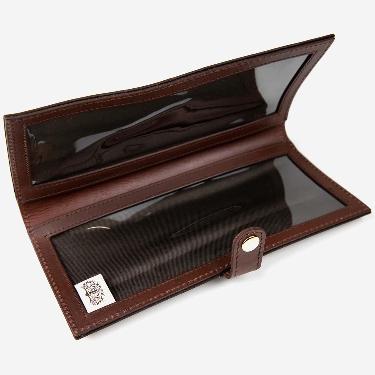 Teales Leather Firearms and Shotgun Licence Holder Double Fold Flat