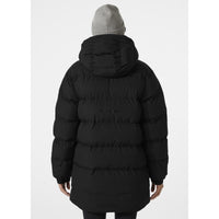 Black Helly Hansen Womens Aurora Parka On Model Rear