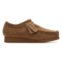 Dark Sand Suede Clarks Mens WallabeeEVO Shoe Side