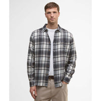 Navy Barbour Mens Chopford Relaxed Shirt Open