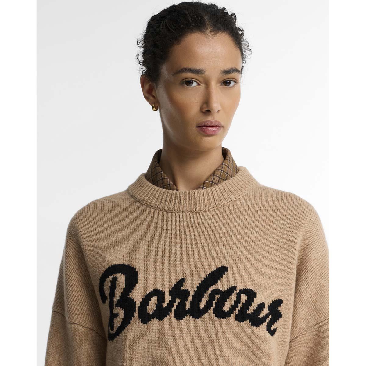 Warm Trench Barbour Womens Ivybridge Knitted Jumper LOGO