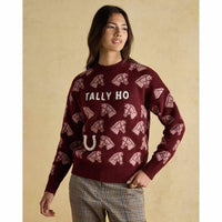 Red Joules Womens Tally Ho Jumper On Model