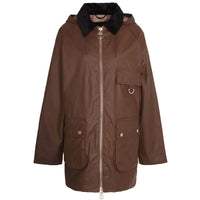 Bark/Muted Barbour Womens Highcleere Wax Jacket