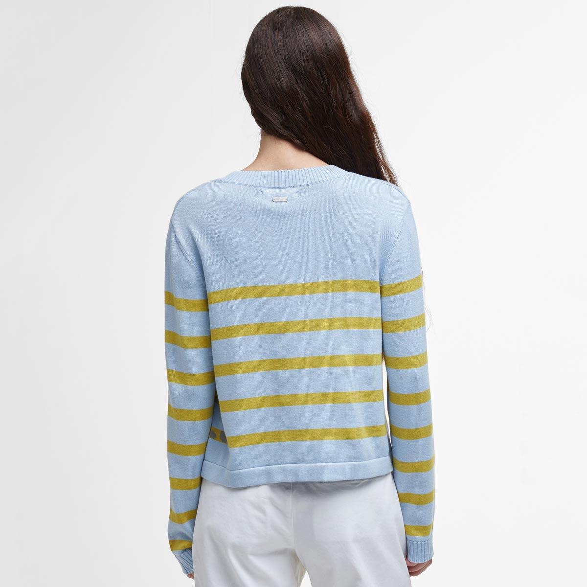 Blue Breeze Barbour Womens Bronya Knitted Jumper Model Back