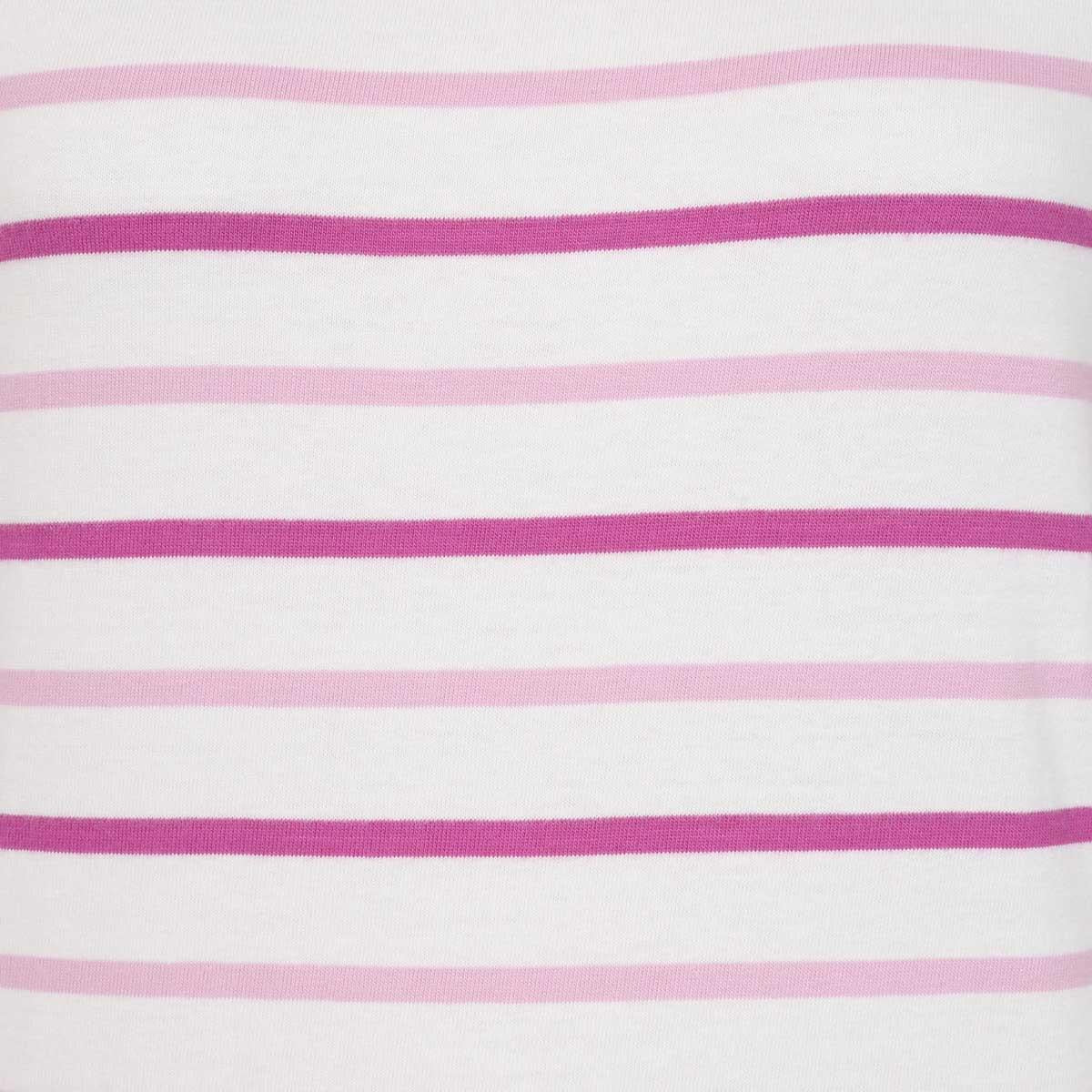 Pink Lazy Jacks Womens LJ97 Striped Breton Top