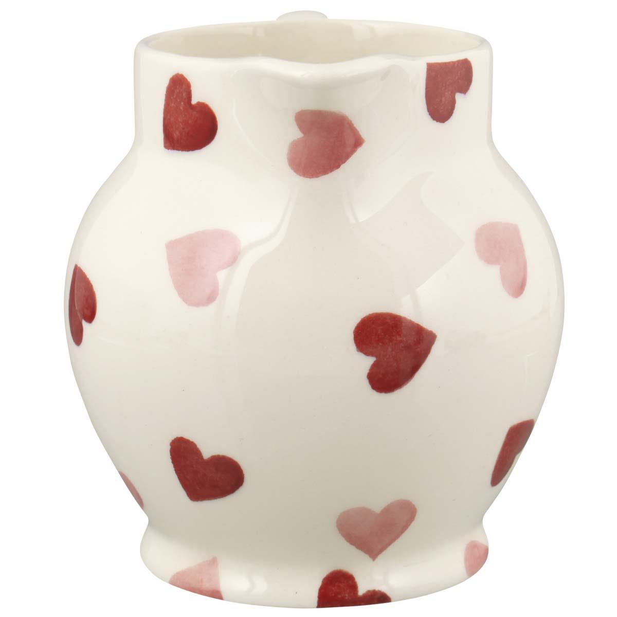 Emma Bridgewater Pink Hearts Half Pint Jug FRONT