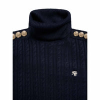 Holland Cooper Womens Seattle Roll Neck Cable Knit Jumper