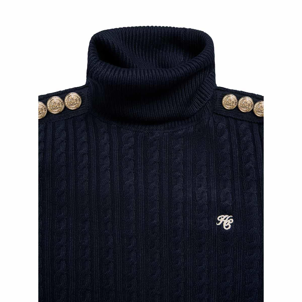 Holland Cooper Womens Seattle Roll Neck Cable Knit Jumper