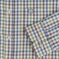 Cuff on Albert and Maurice Mens Taverner Check Shirt