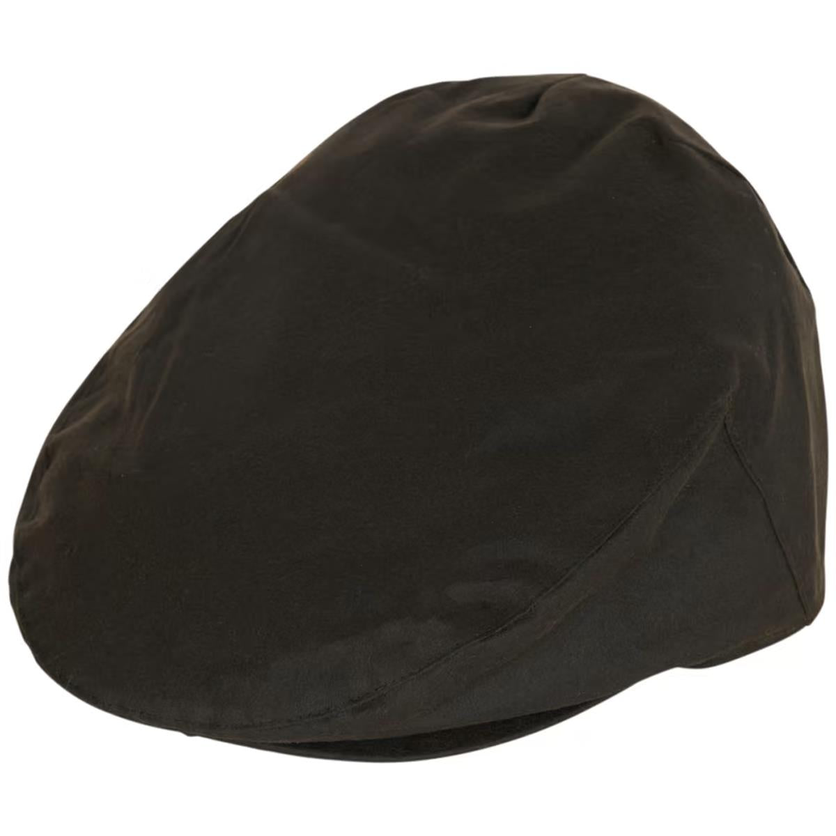 Olive Barbour Mens Wax Flat Cap