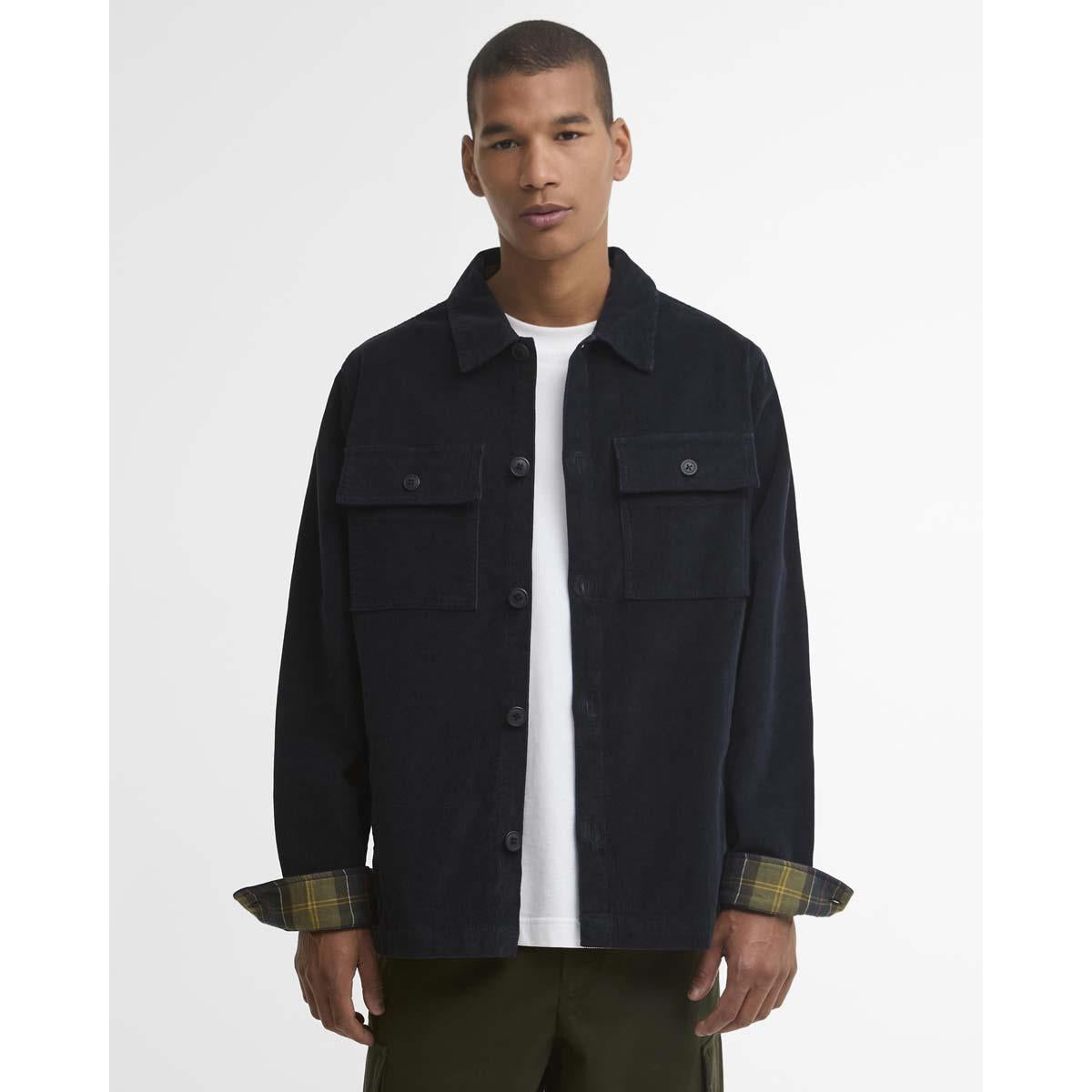 Barbour Mens Tartan Trimmed Cord Overshirt