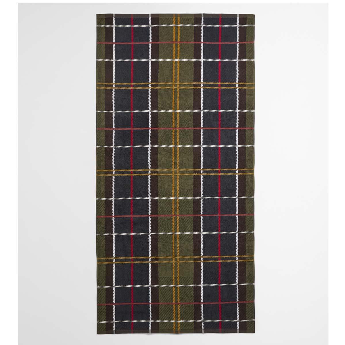 Classic Tartan Barbour Tartan Beach Towel flat