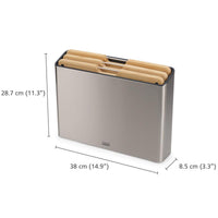 Joseph Joseph Folio Steel Bamboo 3-Piece Chopping Board Set Dimensions