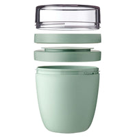 Nordic Sage Mepal Ellipse Lunch Pot Exploded