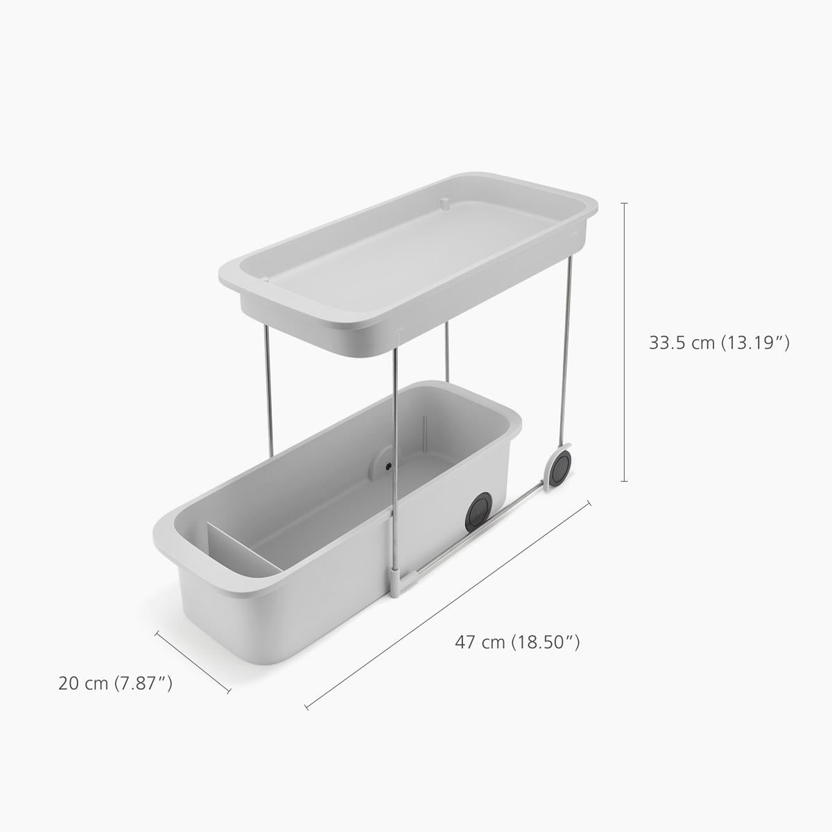 Joseph Joseph CupboardStore 2-Tier Easy-Access Storage Caddy Dimensions