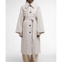 Mist/Hessian Tartan Barbour Womens Robyn Trench Showerproof Jacket Belt