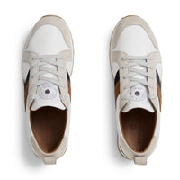 Tan and Navy White Fairfax & Favour Womens Xandra Trainer