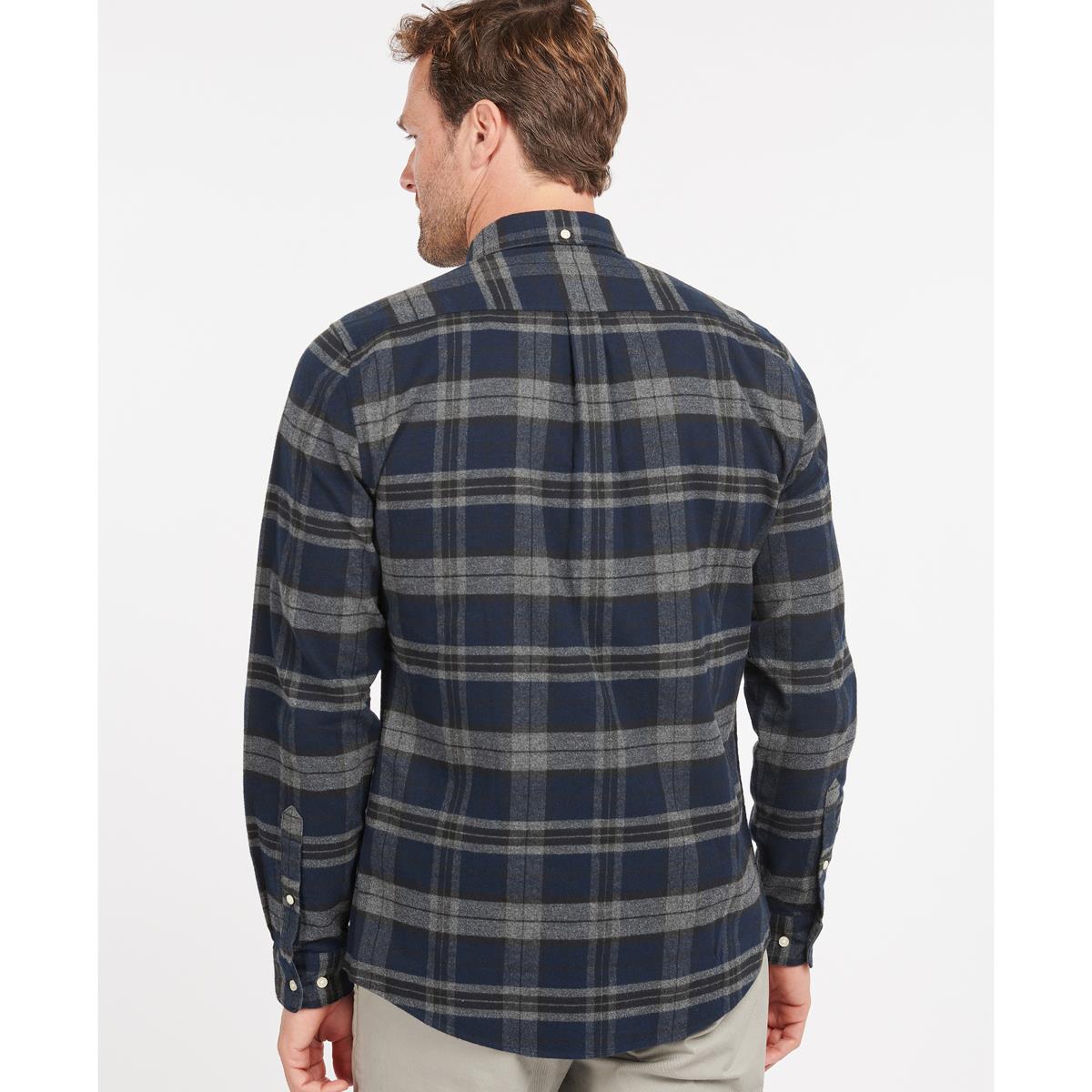 Grey Marrl Barbour Mens Betsom Tailored Shirt Back