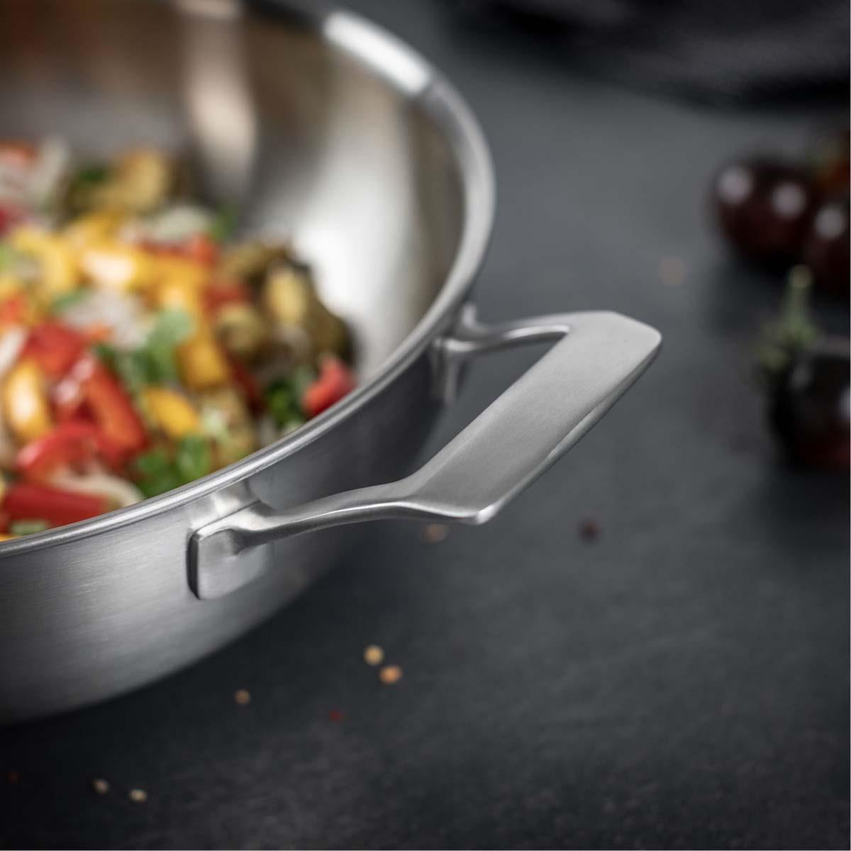 Kuhn Rikon Culinary Fiveply Wok With Lid and Helper LS5