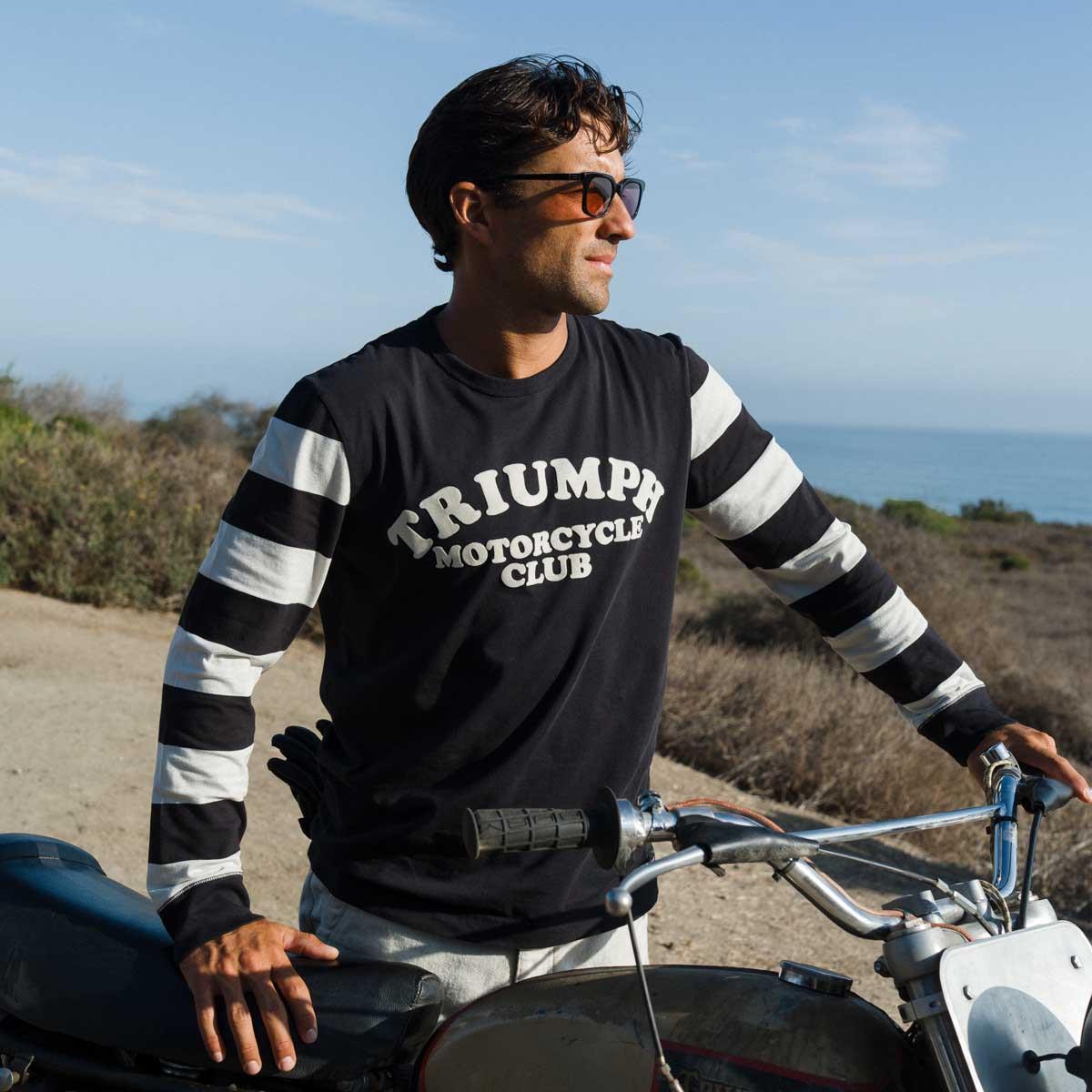 Triumph Mens Club Racer Long Sleeve Tee
