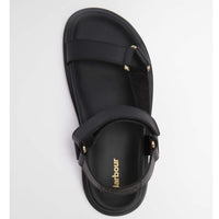 Black Barbour Womens Caitlin Sandal top