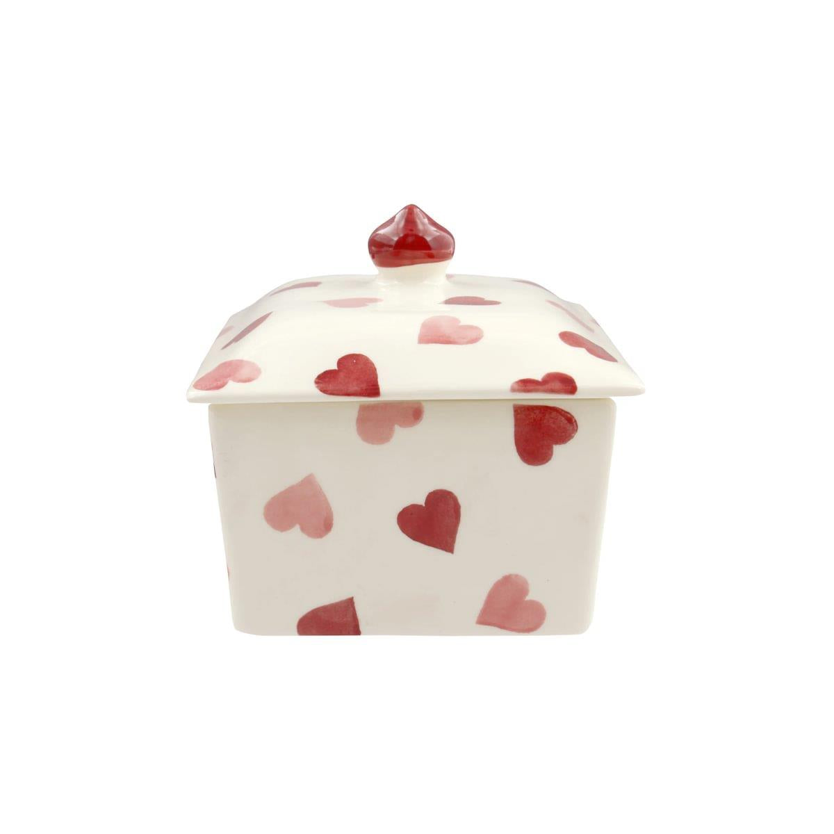 Emma Bridgewater Pink Hearts Small Butter Dish