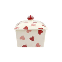 Emma Bridgewater Pink Hearts Small Butter Dish