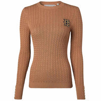 Dark Camel Holland Cooper Womens Princeton Crew Neck Knit Jumper