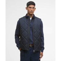 Navy Barbour Mens City Harrington Quilted Gilet Front