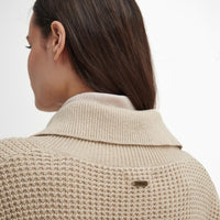 Oatmeal Multi Check Barbour Woodside Shirt Model
