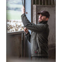Hoggs Of Fife Mens Green King II 1/4 Zip Bonded Fleece