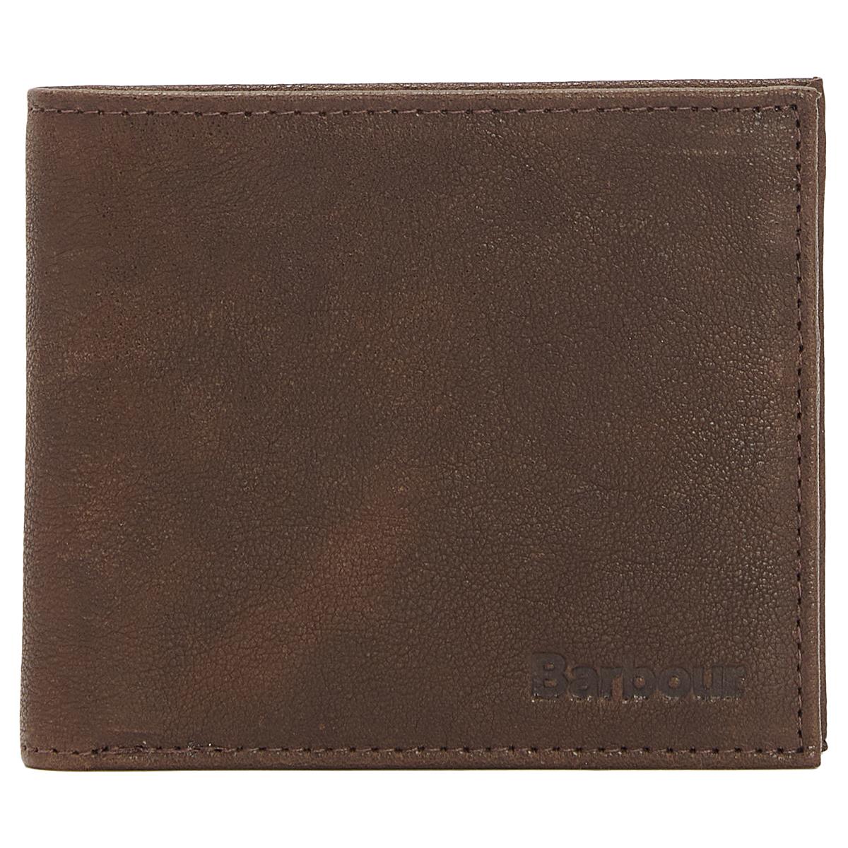Dark Brown Barbour Mens Padbury Billfold Wallet