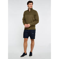 Kelp Dubarry Mens Spillane Quarter Zip Jumper On Model Full Length