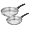 Kuhn Rikon Classic Induction Frying Pan Set Uncoated 24cm and 28cm