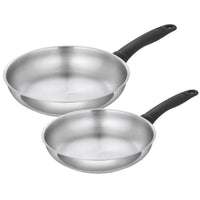 Kuhn Rikon Classic Induction Frying Pan Set Uncoated 24cm and 28cm